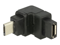 Bild von DELOCK Adapter USB 2.0 Micro-B Stecker > USB 2.0 Micro-B Buchse gewinkelt oben