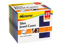 Bild von MEMOREX 25xCD Leer Huelle farbig SC Slim Case