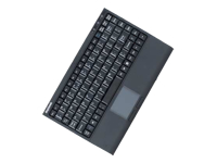 Bild von KEYSONIC ACK-540U+ Mini-Tastatur schwarz flacher Bauform Touchpad SoftTouch Funktionstasten USB Plug und Play (US)