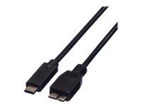 Bild von ROLINE USB 3.2 Gen 1 Kabel C-Micro B ST/ST schwarz 0,5m