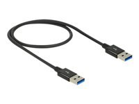 Bild von DELOCK Kabel USB 3.1 Gen 2 USB Typ-A Stecker > USB Typ-A Stecker 0,5m koaxial schwarz Premium