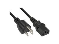 Bild von INLINE Netzkabel Netzstecker USA auf Kaltgeraetestecker C13 1m