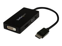 Bild von STARTECH.COM 3-in1 DisplayPort auf HDMI / DVI / VGA Adapter / Konverter - Schwarz