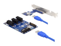 Bild von DELOCK Riser Karte PCI Express x1 zu 3 x PCIe x1mit 50cm USB Kabel