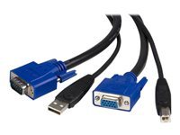 Bild von STARTECH.COM KVM Kabel USB VGA für KVM Switch 1,8m - Kabelsatz für KVM Umschalter 2x USB A/B Stecker 2x VGA Stecker- Octopuskabe