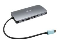 Bild von I-TEC USB-C Metal Nano Dock 1xHDMI 1xVGA 1xSD Kartenleser 1xmicroSD Kartenleser 1xGLAN 1xAudio/Mic 3xUSB 3.1 1xUSB-C Data 1xUSB-C PD