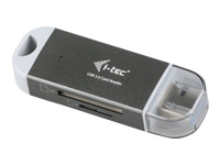 Bild von I-TEC USB 3.0 Dual Card Reader SD und micro SD card, Speicherkartenlesegeraet SD, SDHC, SDXC, Micro SD, Micro SDH, Micro SDXC, Grau