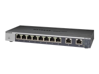 Bild von NETGEAR 8-port Gigabit Unmanaged Switch mit 2-Port 10-Gigabit/Multi-Gigabit 5-speed networking lüfterlos incl. Rackmountkit