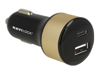 Bild von NAVILOCK Kfz Ladeadapter 1 x USB Type-C + 1 x USB Typ-A