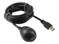 Bild von INLINE USB 3.0 Verlaengerung A Stecker / Buchse schwarz mit Standfuss 3m