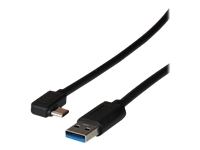 Bild von EFB USB 3.2 Gen1 5Gbit 3A Anschlusskabel Typ-A Stecker - Typ-C Stecker 90Grad 1m