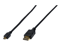 Bild von ASSMANN HDMI High Speed Anschlusskabel Typ D - A St/St 1,0m m/Ethernet Full HD gold sw