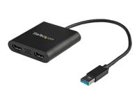 Bild von STARTECH.COM USB auf Dual HDMI Adapter - 4K - USB zu HDMI Adapter - USB 3.0 auf HDMI - USB zu HDMI Display Adapter - USB 3.0 zu HDMI