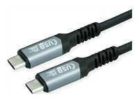 Bild von VALUE USB4 Gen2x2 Kabel C-C ST/ST 20Gbit/s 240W schwarz 2m