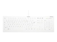 CHERRY Flat Profile Hygiene Desktop Keyboard Sealed USB White (FR)