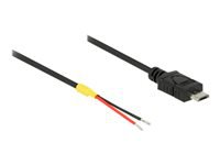 Bild von DELOCK Kabel USB 2.0 Micro-B Stecker > 2 x offene Kabelenden Strom 20 cm Raspberry Pi