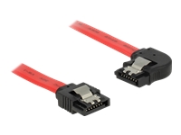 Bild von DELOCK SATA 6 Gb/s Kabel gerade auf links gewinkelt 30cm rot