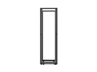 APC NetShelter AV, 42U, 600mm Wide x 825mm Deep, Enclosure, 10-32 Threaded Rails, No Sides, Roof, Doors, Black