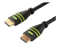 Bild von TECHLY HDMI High Speed mit Ethernet Anschlusskabel 0,5m schwarz 3fach geschirmt HDMI 19pol.Stecker auf HDMI 19pol.Stecker