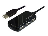 Bild von LINDY USB 2.0 Aktiv-Verlaengerung Pro 8m inklusive 4 Port USB-Hub