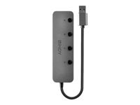 Bild von LINDY 4 Port USB 3.0 Hub mit Ein/Aussch Vier zusätzliche USB Ports - einzeln schaltbar