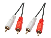 Bild von LINDY Audiokabel Stereo 2x RCA Male an 2x RCA male, 2m, vergoldet