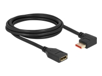 Bild von DELOCK DisplayPort Verlängerungskabel Stecker 90 links gewinkelt zu Buchse 8K 60 Hz 2 m