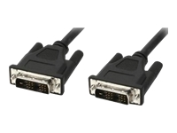 Bild von TECHLY DVI-D Single-Link Anschlusskabel schwarz 1,8m 2x DVI Digital DVI-D 18 + 1 Stecker