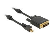 Bild von DELOCK Kabel mini Displayport 1.2 Stecker mit Schraube > DVI Stecker 4K 30 Hz Aktiv 5 m schwarz