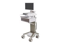 ERGOTRON CareFit Pro, Electric Lift Cart, LiFe, Pwd, 8, Dwrs, CHE