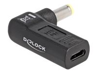 Bild von DELOCK Adapter fur Notebook Ladekabel USB Type-C Buchse zu 5,5 x 2,5mm Stecker 90 gewinkelt