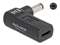Bild von DELOCK Adapter fur Notebook Ladekabel USB Type-C Buchse zu 5,5 x 2,1mm Stecker 90 gewinkelt