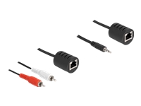 Bild von DELOCK Stereo Audio Extender RJ45 Buchse zu 3,5mm Klinkenstecker und RJ45 Buchse zu 2 x Cinch Stecker Cat.5 bis 50m Set 2 Stuck