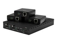 Bild von STARTECH.COM 3 Port HDBaseT Extender Kit mit 3 Empfängern - 1x3 HDMI über CAT5 Splitter - Bis zu 4K