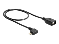 Bild von DELOCK Kabel USB micro-B St 90G gew. > USB-A Bu OTG 50 cm