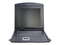 Bild von DIGITUS Modulare Konsole mit 43,2cm 17Zoll TFT 1 Port KVM & Touchpad ES Tastatur RAL 9005 - schwarz