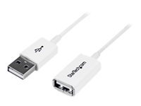 Bild von STARTECH.COM 3m USB 2.0 Verlängerungskabel A auf A  - Stecker/Buchse - Weiss - USB A (St) auf USB A (Bu) Verlängerung