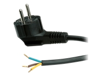 Bild von ROLINE protective contact feeder cable 230VAC open end black 1,8m