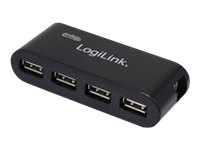 Hub USB LogiLink UA0085 4xUSB 2.0, aktywny, czarny
