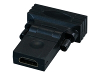 Bild von EFB Adapter HDMI Buchse Typ A auf DVI 24+1 Stecker 180 Grad schwenkbar vergoldete Stecker und Kontakte ABS Schwarz