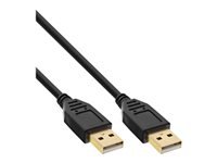 Bild von INLINE USB 2.0 Kabel USB-A Stecker an A Stecker vergoldete Kontakte schwarz 5m