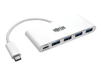 Bild von EATON TRIPPLITE 4-Port USB-C Hub with Power Delivery USB-C to 4x USB-A Ports USB 3.0 White