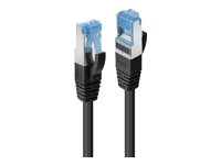 LINDY 1m Cat.6A S/FTP TPE Black TPE Patch Cable