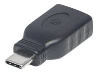 Bild von MANHATTAN USB Typ C auf Typ-A Adapter 3.1 Gen1 Typ C-Stecker auf Typ A-Buchse bis zu 5 Gbit/s schwarz