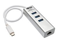 Bild von EATON TRIPPLITE 3-Port USB-C Hub with LAN Port USB-C to 3x USB-A Ports and Gbe USB 3.0 White