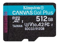 Bild von KINGSTON 512GB microSDXC Canvas Go Plus 170R A2 U3 V30 Single Pack w/o ADP