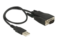 Bild von DELOCK Adapter USB 2.0 Typ-A Stecker 1 x Seriell RS-232 DB9 Stecker mit Schrauben und Muttern ESD Uberspannungsschutz