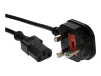 Bild von INLINE Netzkabel Netzstecker GB auf Kaltgeraetestecker C13 1,8m schwarz