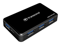 Bild von TRANSCEND USB 3.0-Hub mit Fast Charging Poort für u.a iPad schwarz
