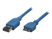 Bild von TECHLY USB3.0 Anschlusskabel blau 2m Stecker Typ A auf Stecker Typ Micro B